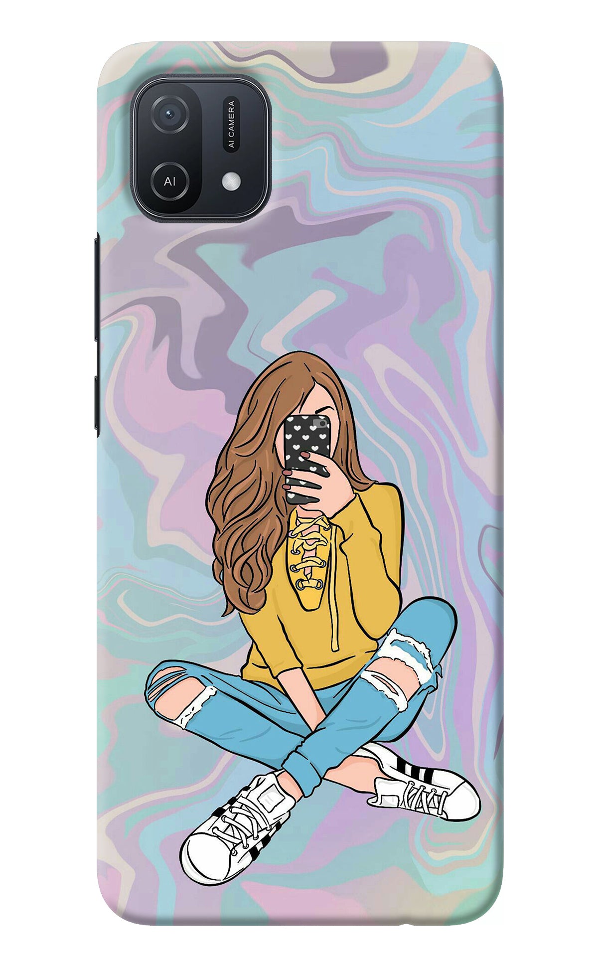 Selfie Girl Oppo A16k/A16e Back Cover