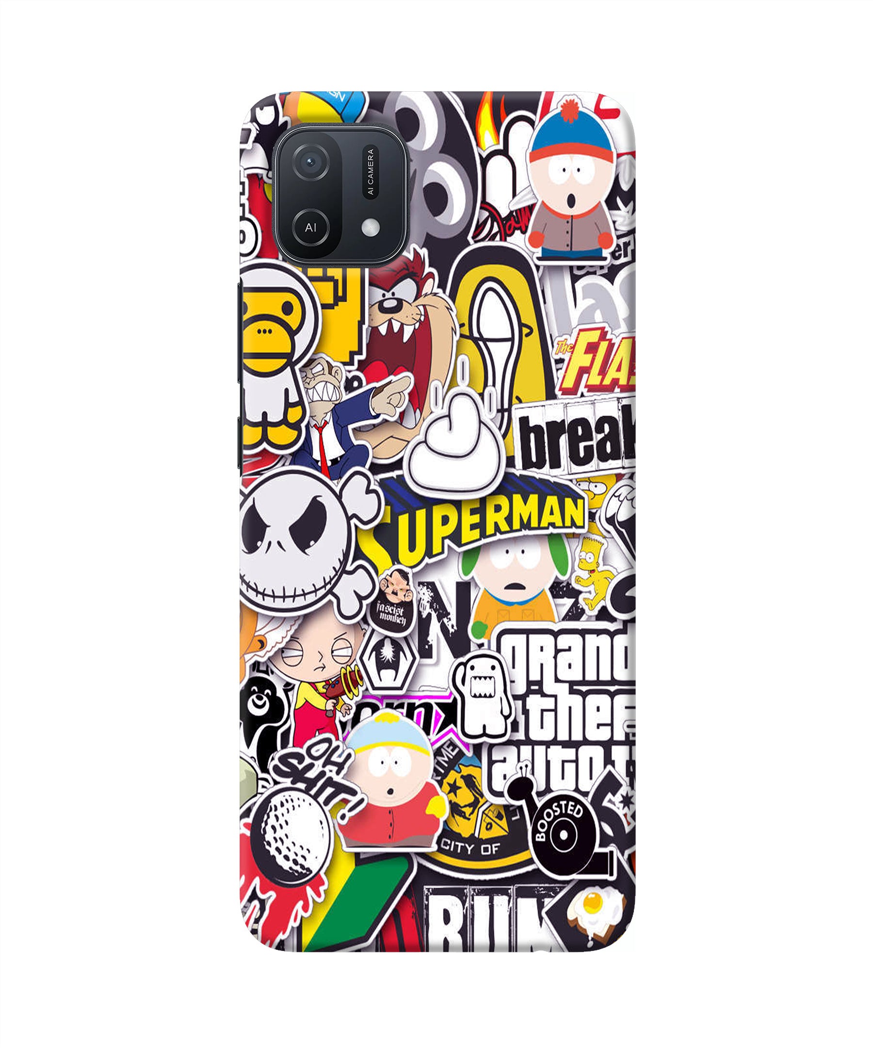 Sticker Bomb Oppo A16k/A16e Back Cover