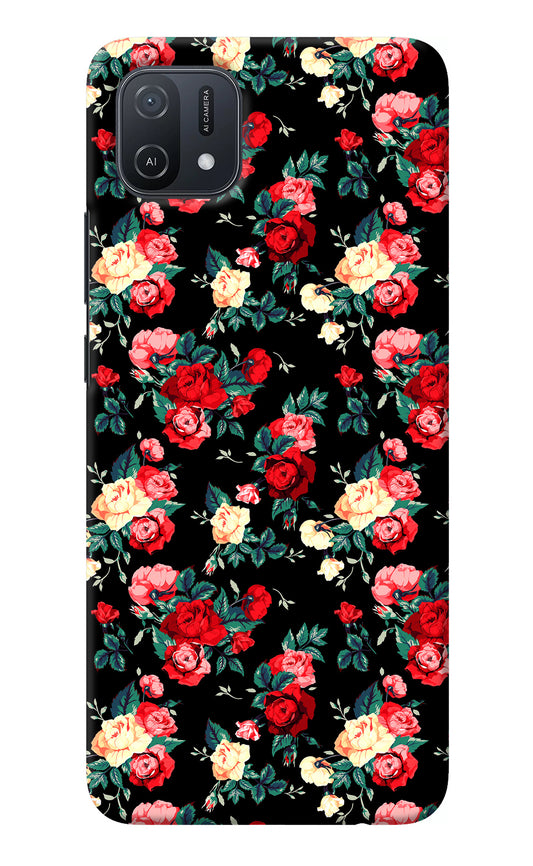 Rose Pattern Oppo A16k/A16e Back Cover