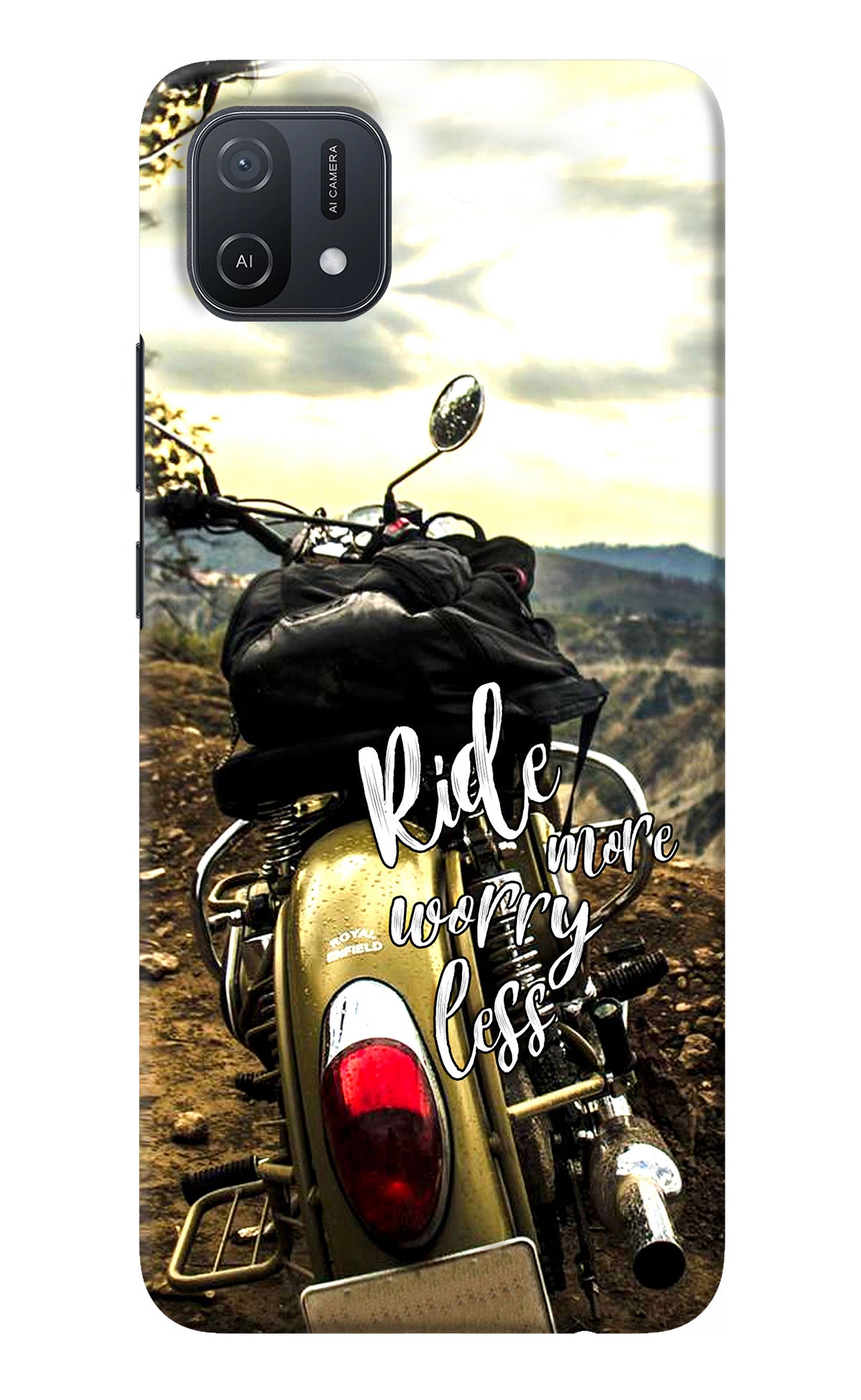 Ride More Worry Less Oppo A16k/A16e Back Cover