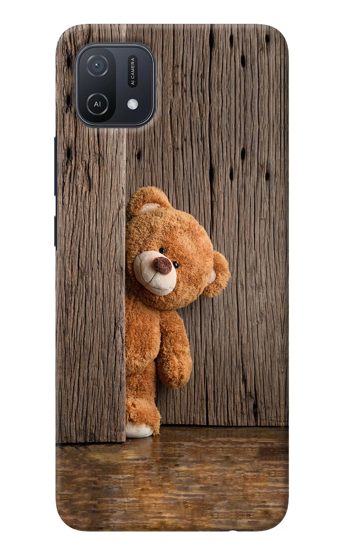 Teddy Wooden Oppo A16k/A16e Back Cover