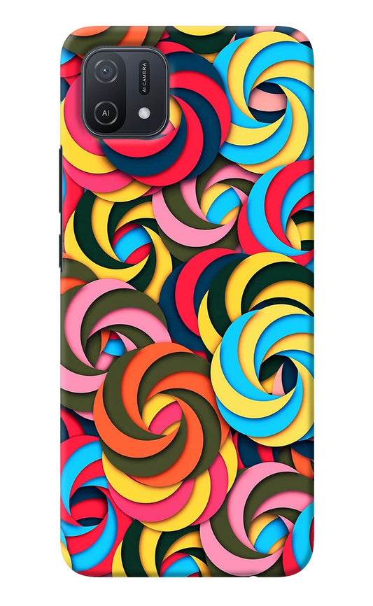 Spiral Pattern Oppo A16k/A16e Back Cover