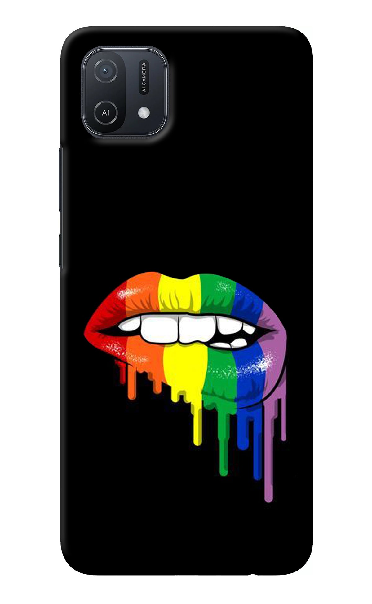 Lips Biting Oppo A16k/A16e Back Cover