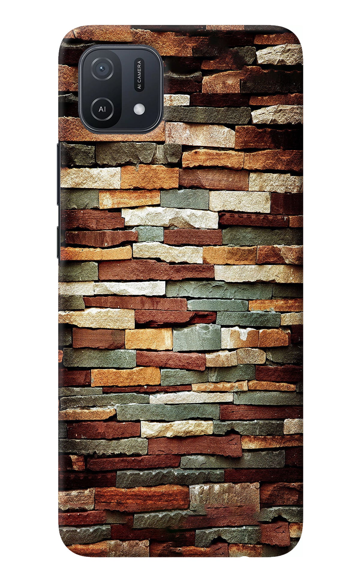 Bricks Pattern Oppo A16k/A16e Back Cover