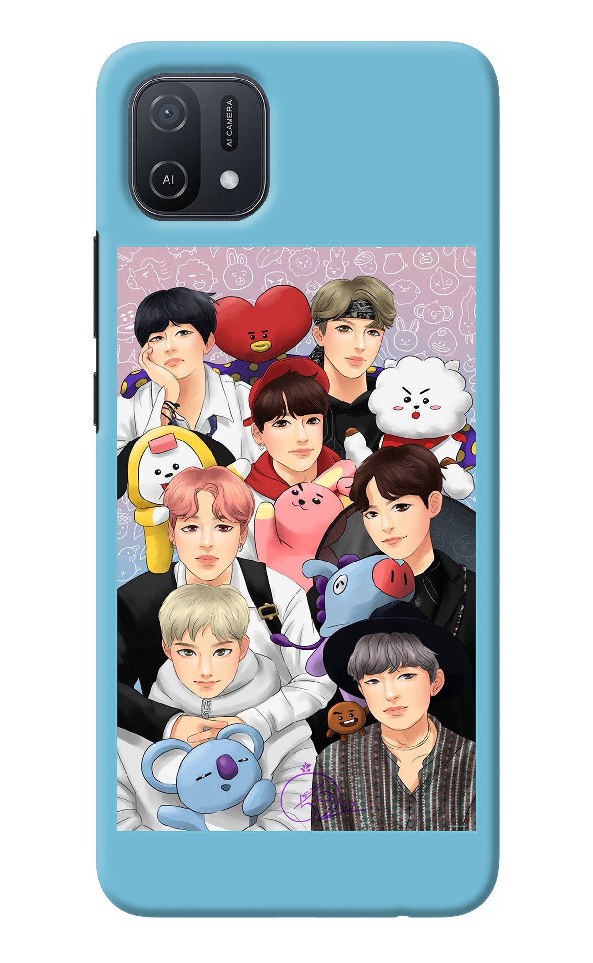 BTS with animals Oppo A16k/A16e Back Cover