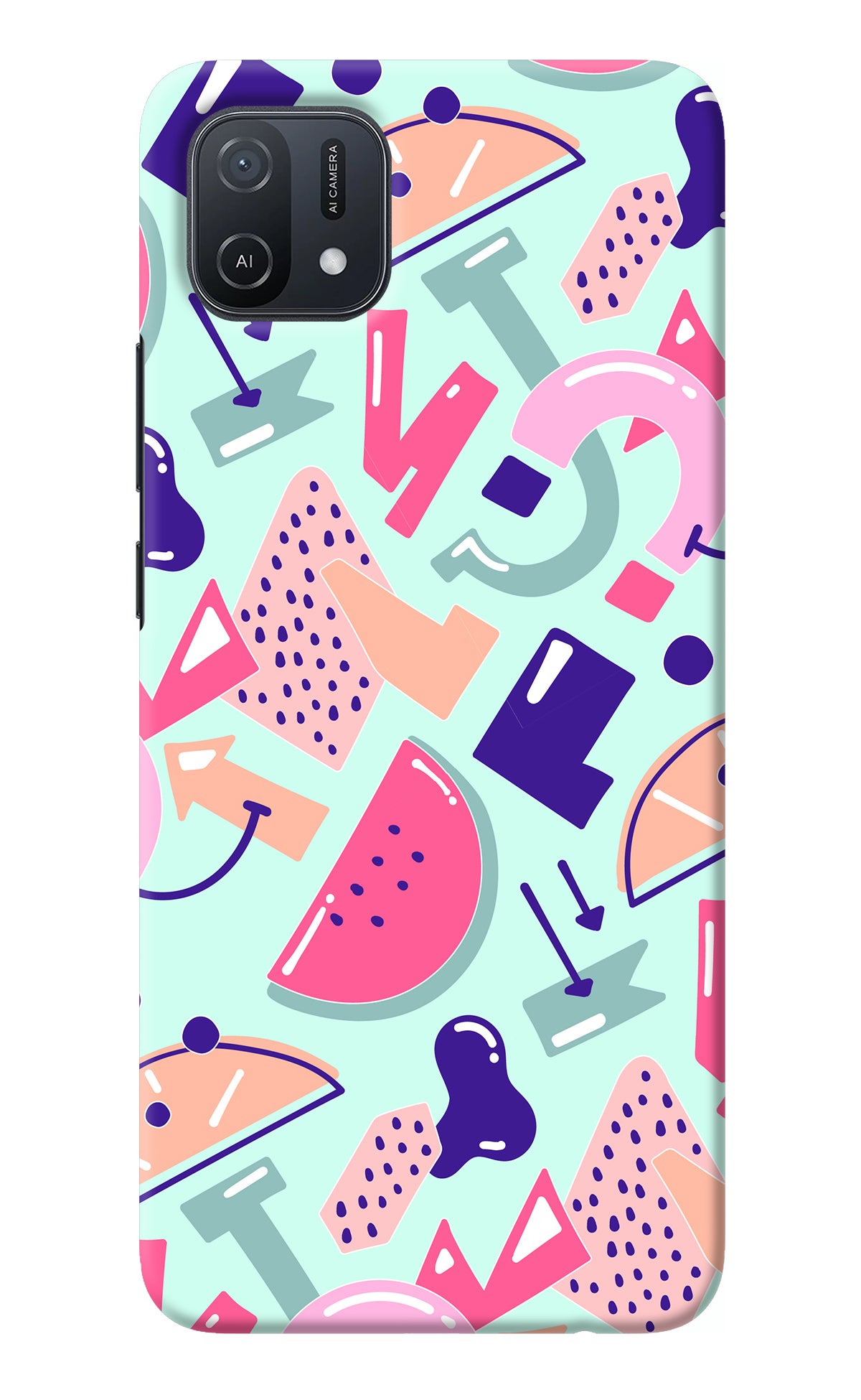 Doodle Pattern Oppo A16k/A16e Back Cover