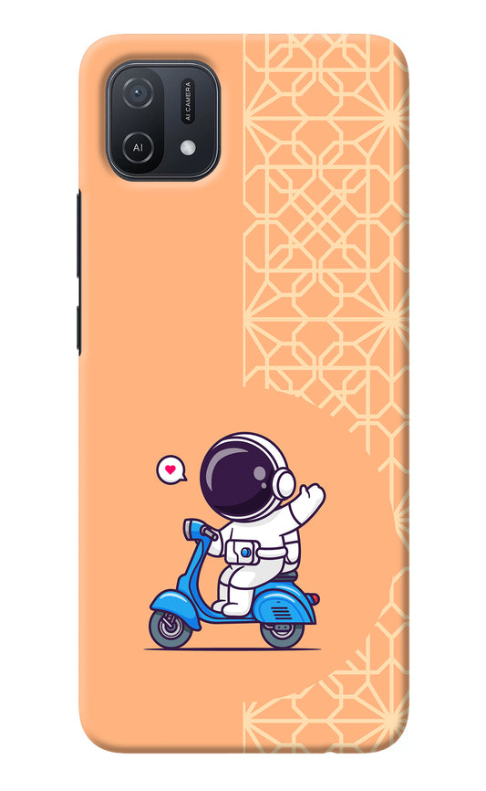 Cute Astronaut Riding Oppo A16k/A16e Back Cover