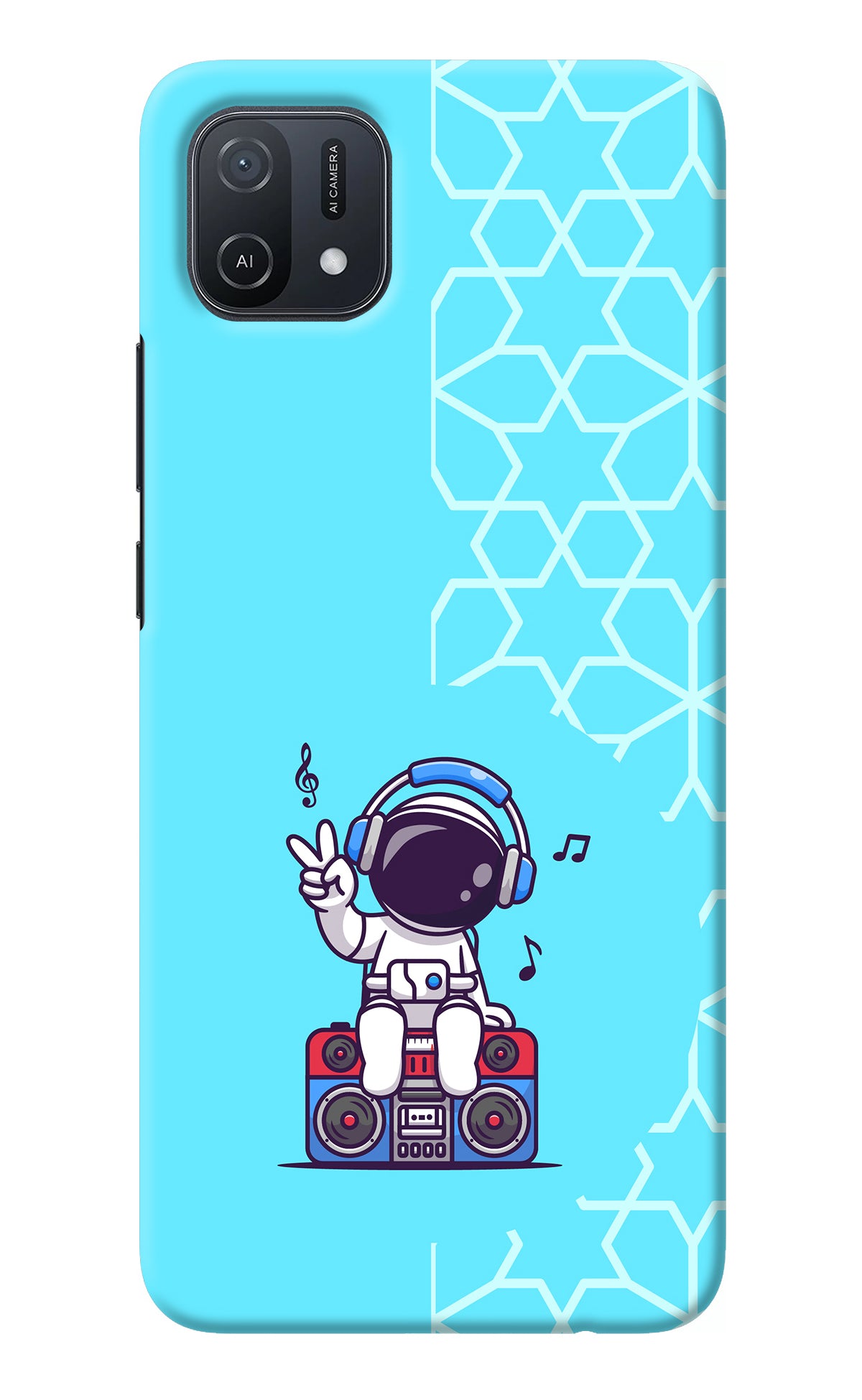 Cute Astronaut Chilling Oppo A16k/A16e Back Cover