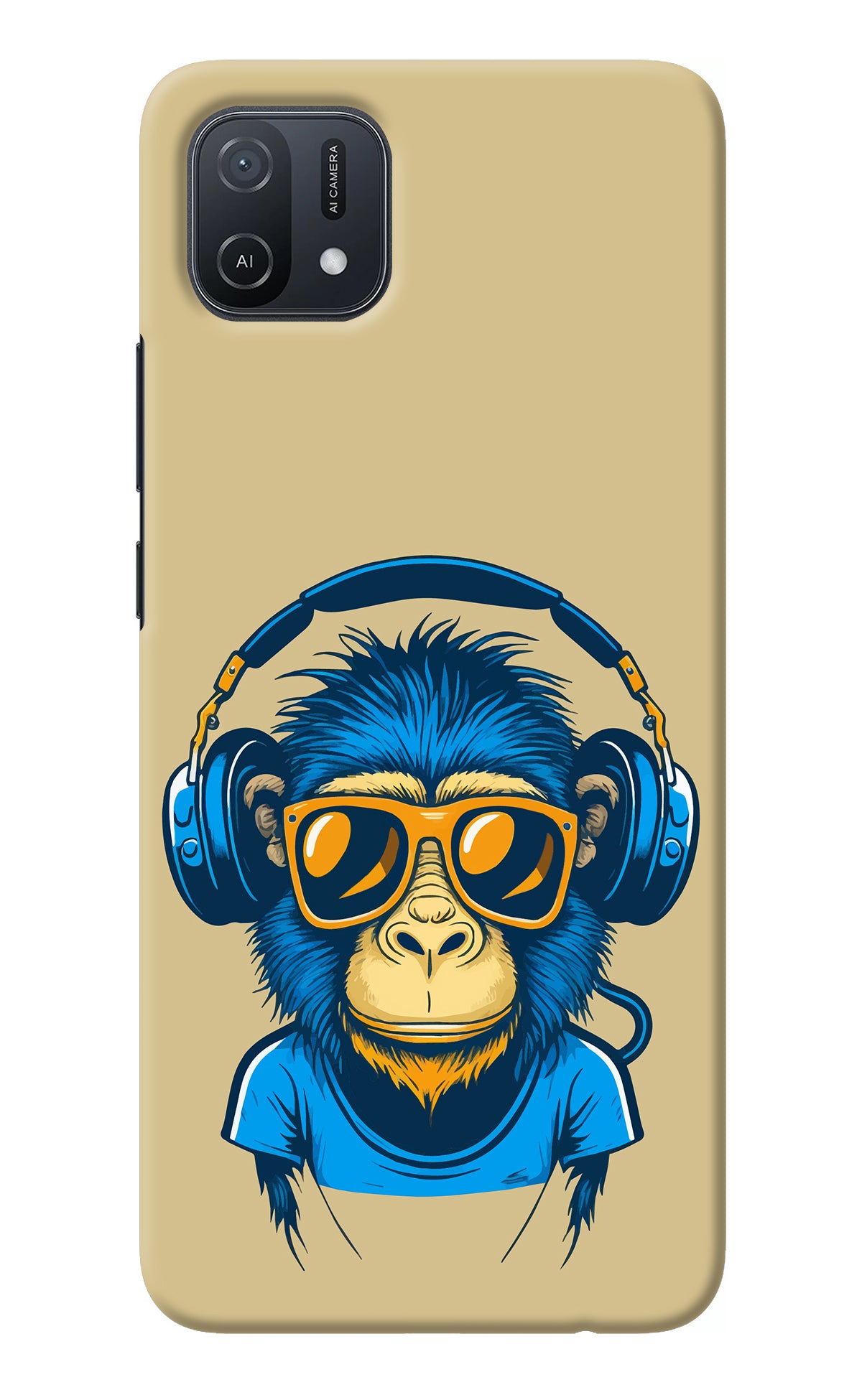 Monkey Headphone Oppo A16k/A16e Back Cover