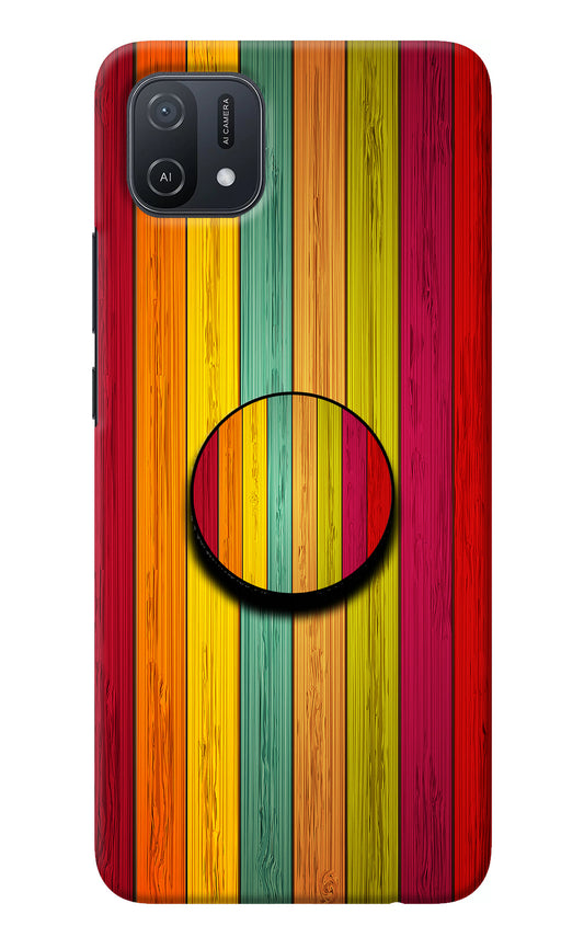 Multicolor Wooden Oppo A16k/A16e Pop Case