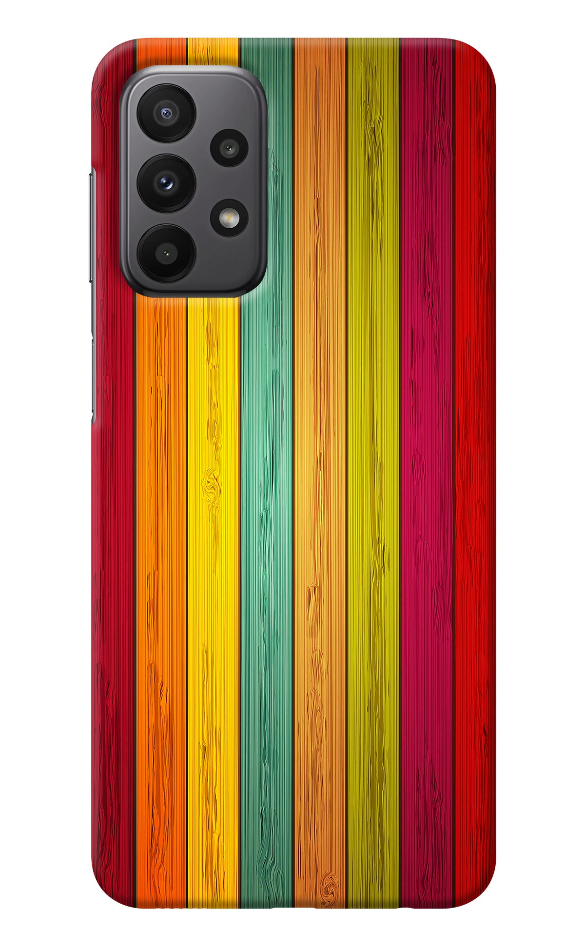 Multicolor Wooden Samsung A23 Back Cover