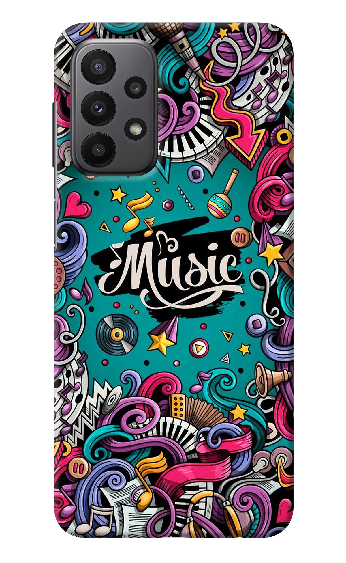 Music Graffiti Samsung A23 Back Cover