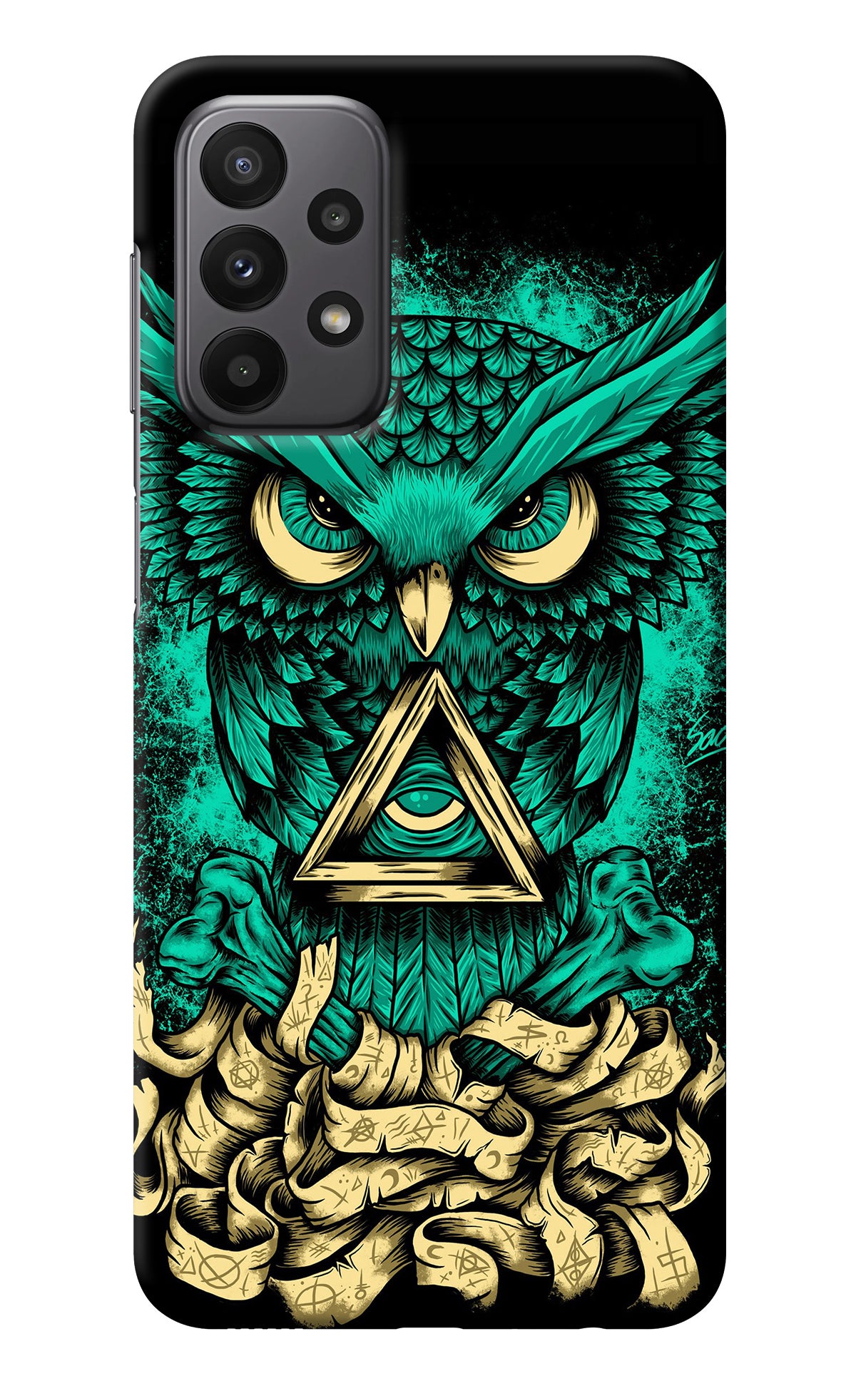 Green Owl Samsung A23 Back Cover