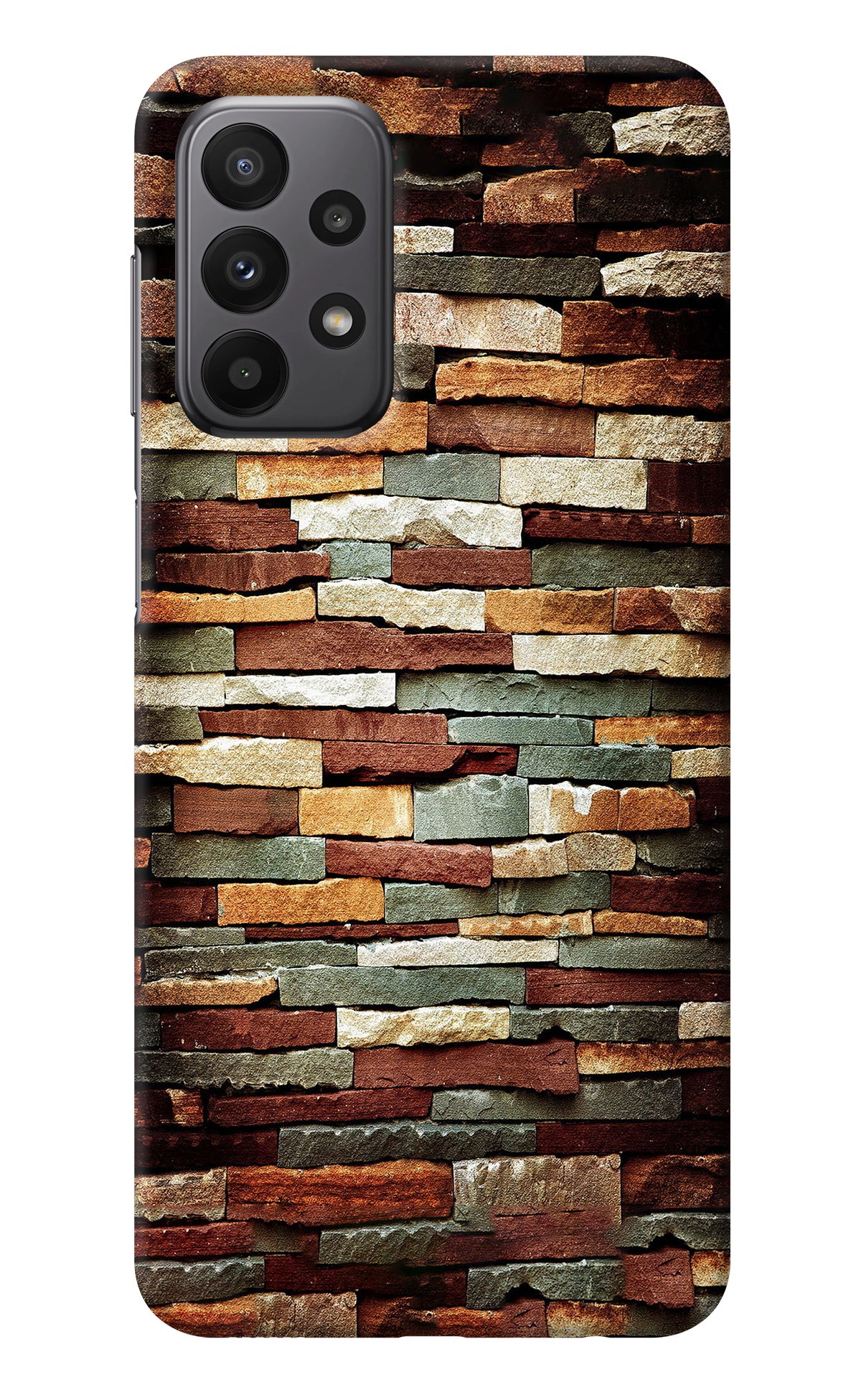Bricks Pattern Samsung A23 Back Cover