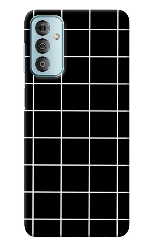 White Grid Samsung F23 5G Back Cover