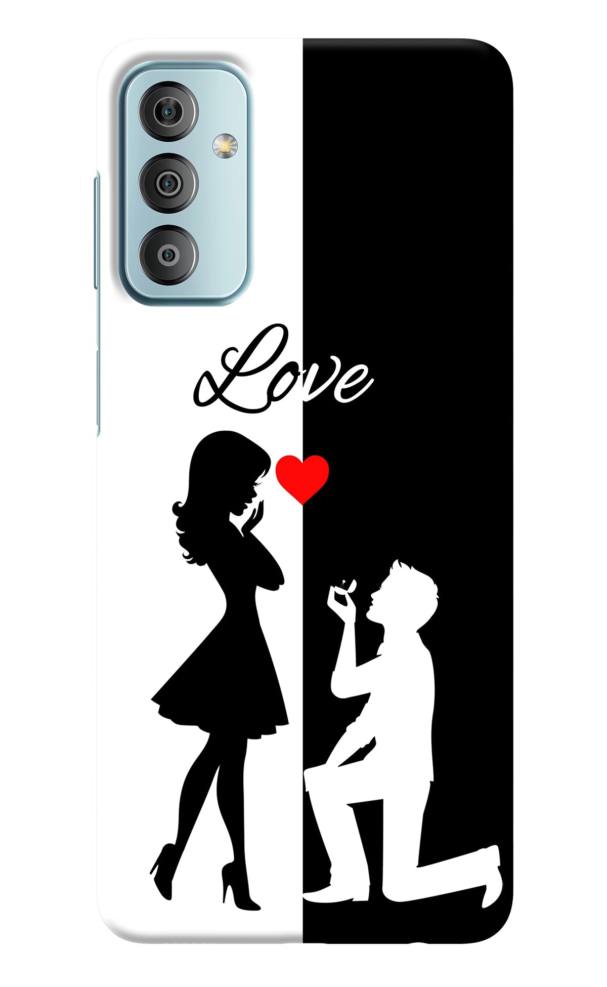 Love Propose Black And White Samsung F23 5G Back Cover