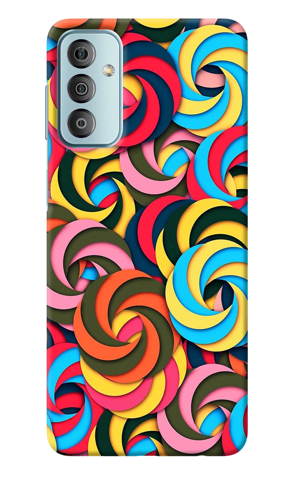 Spiral Pattern Samsung F23 5G Back Cover