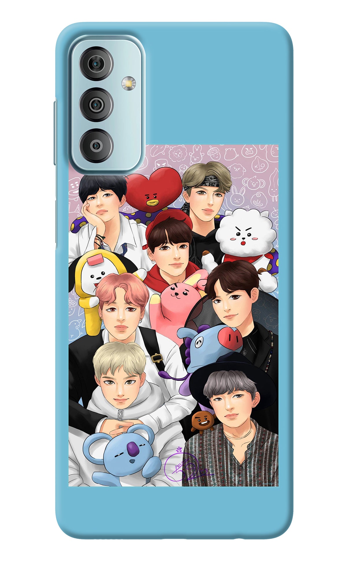 BTS with animals Samsung F23 5G Back Cover