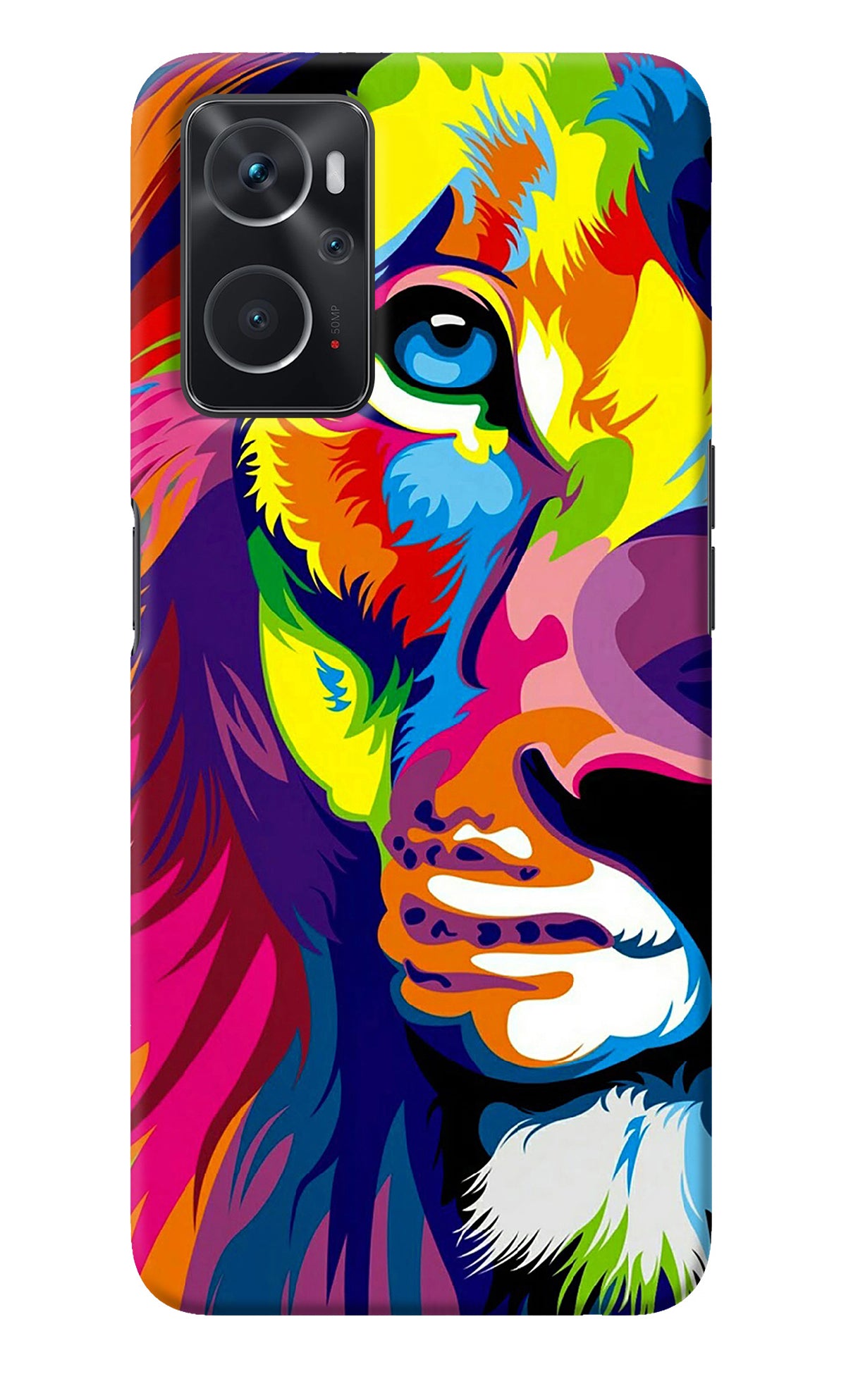 Lion Half Face Oppo K10 4G Back Cover