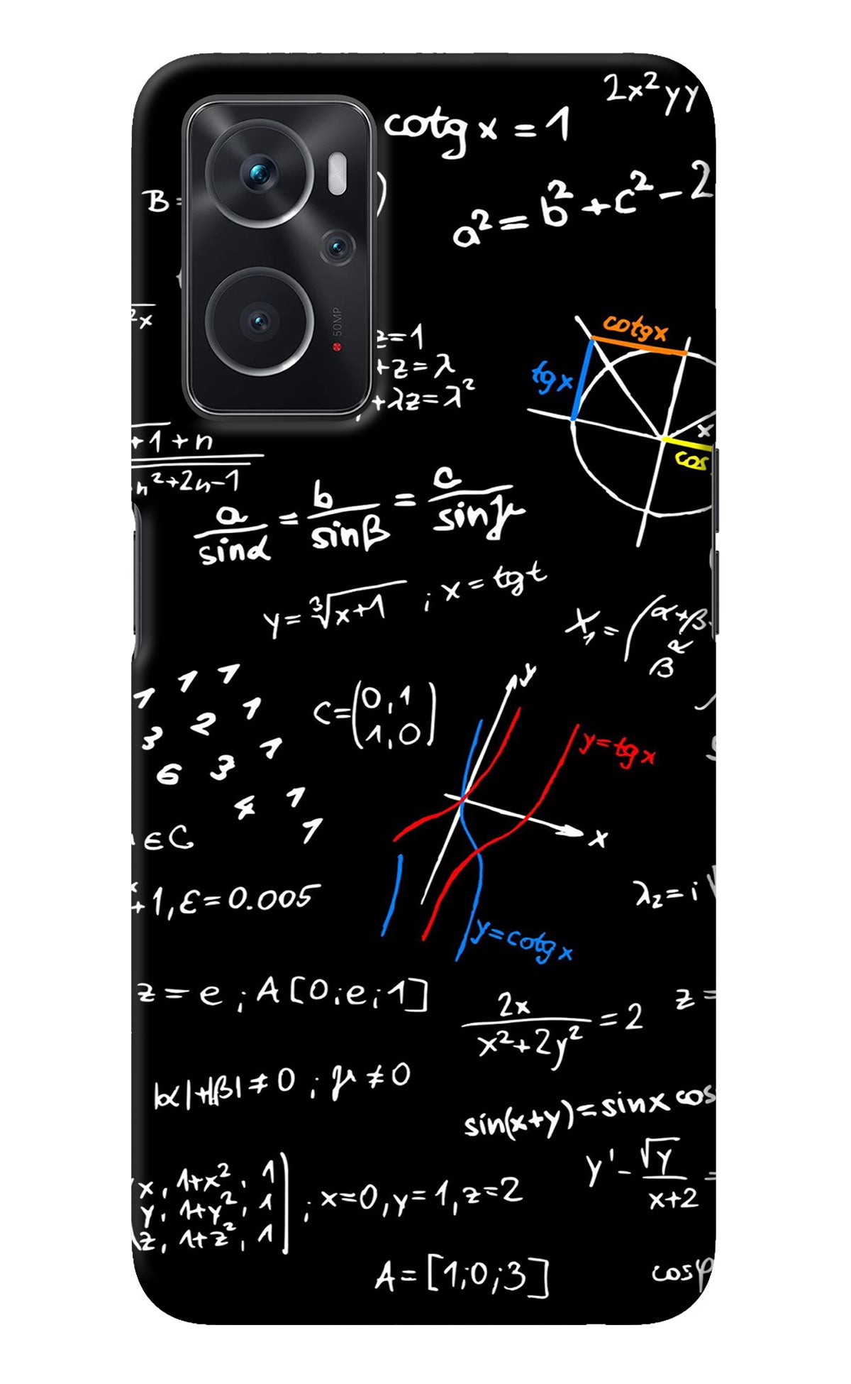 Mathematics Formula Oppo K10 4G Back Cover