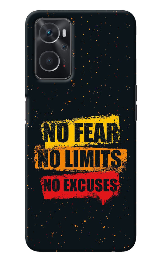 No Fear No Limits No Excuse Oppo K10 4G Back Cover