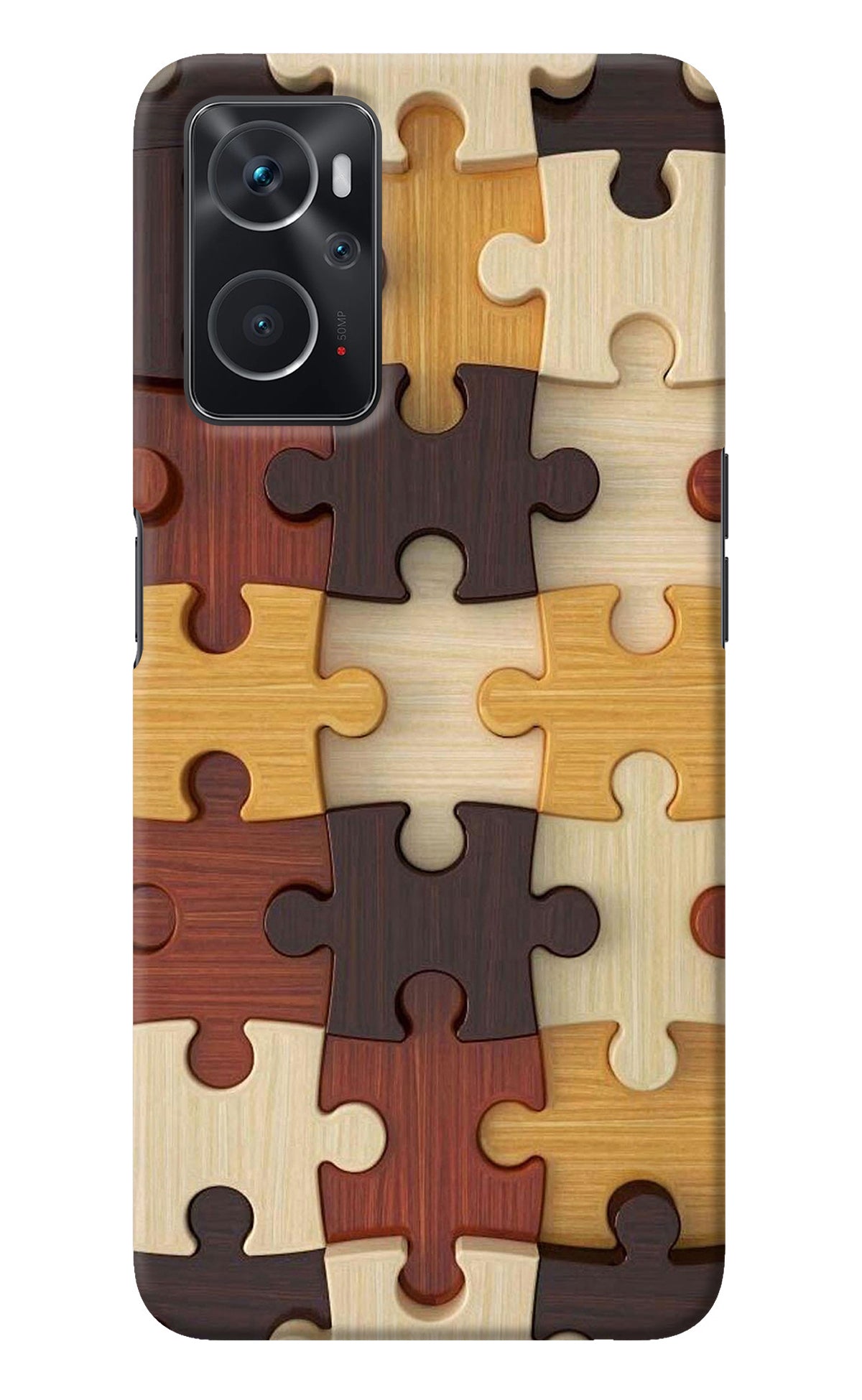 Wooden Puzzle Oppo K10 4G Back Cover