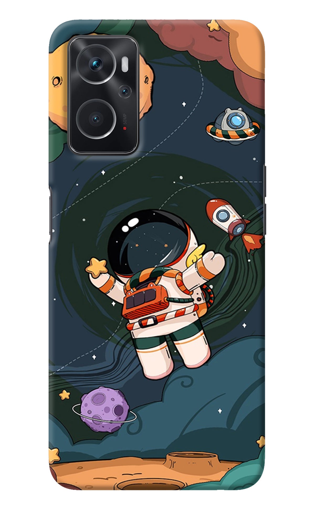 Cartoon Astronaut Oppo K10 4G Back Cover