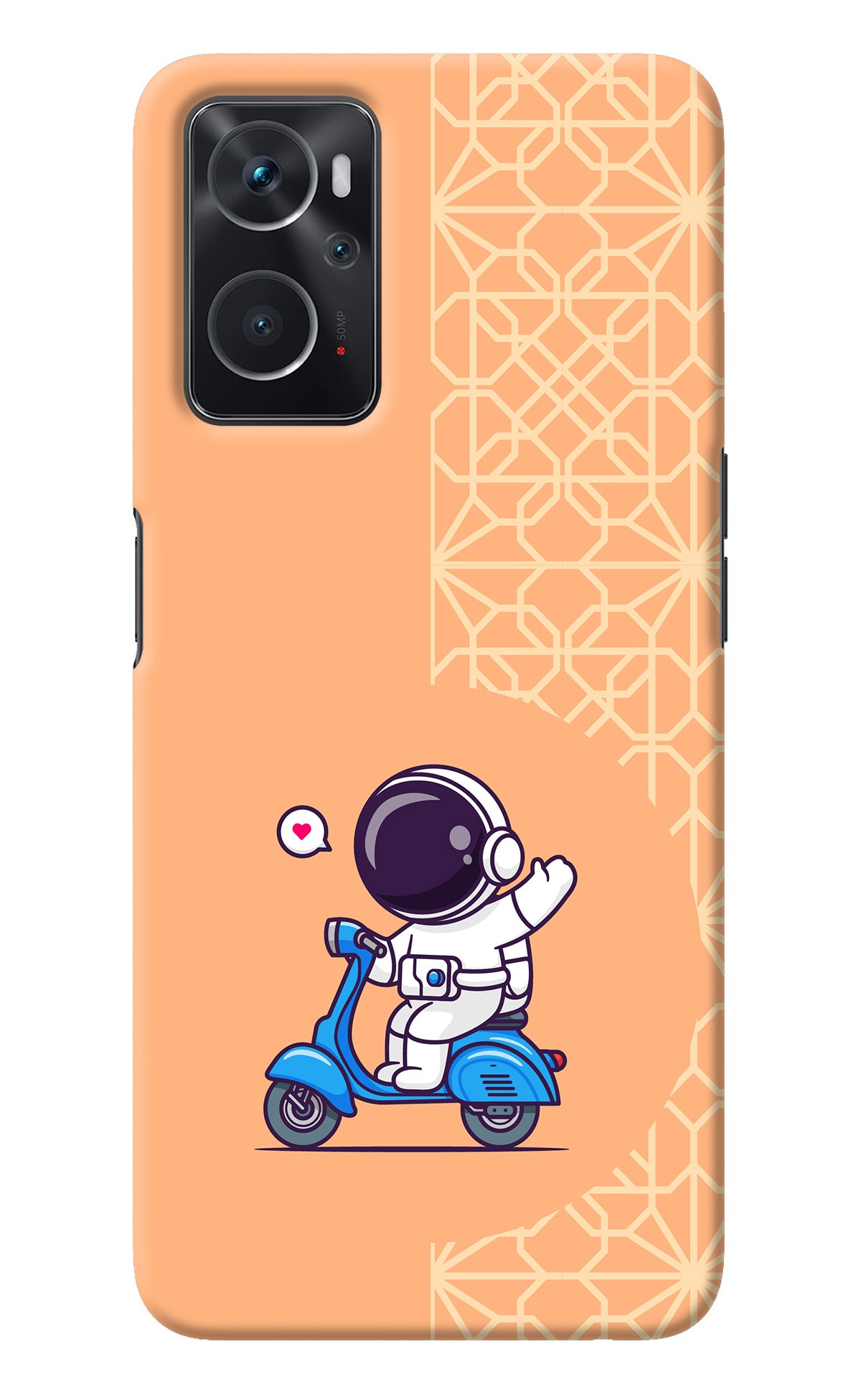 Cute Astronaut Riding Oppo K10 4G Back Cover