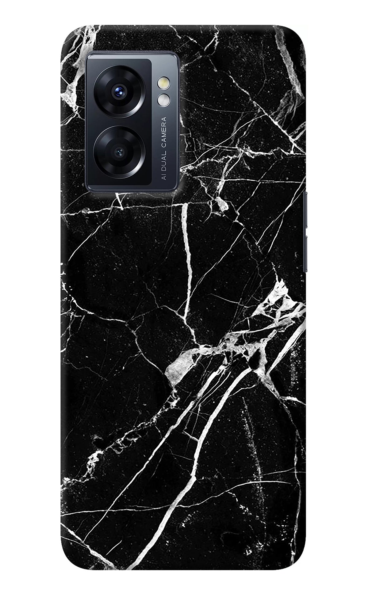 Black Marble Pattern Oppo K10 5G Back Cover