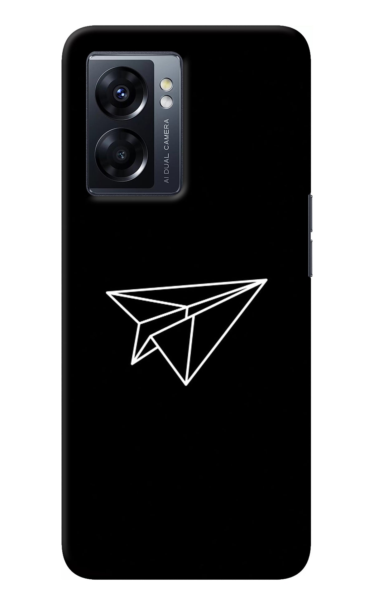 Paper Plane White Oppo K10 5G Back Cover