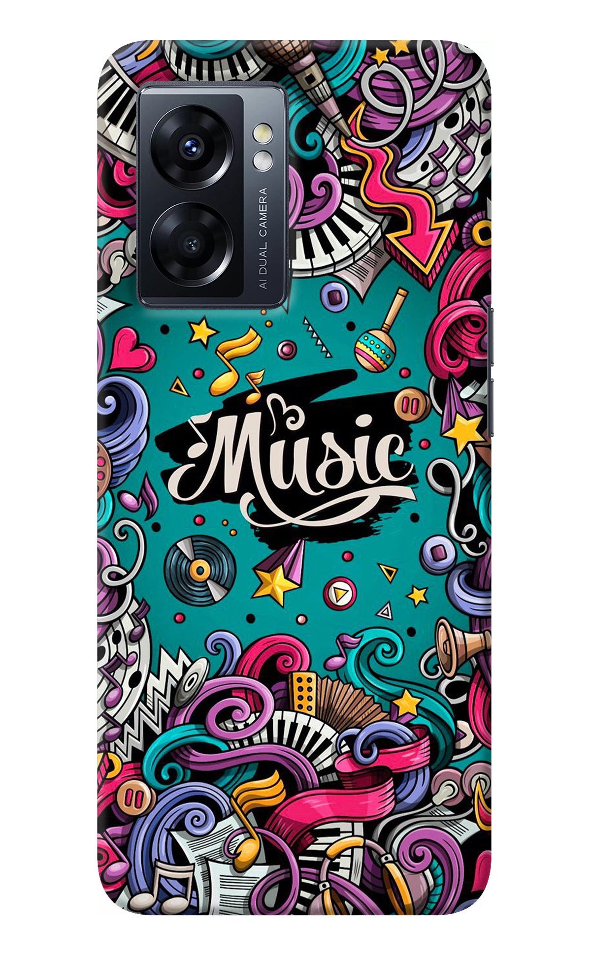 Music Graffiti Oppo K10 5G Back Cover