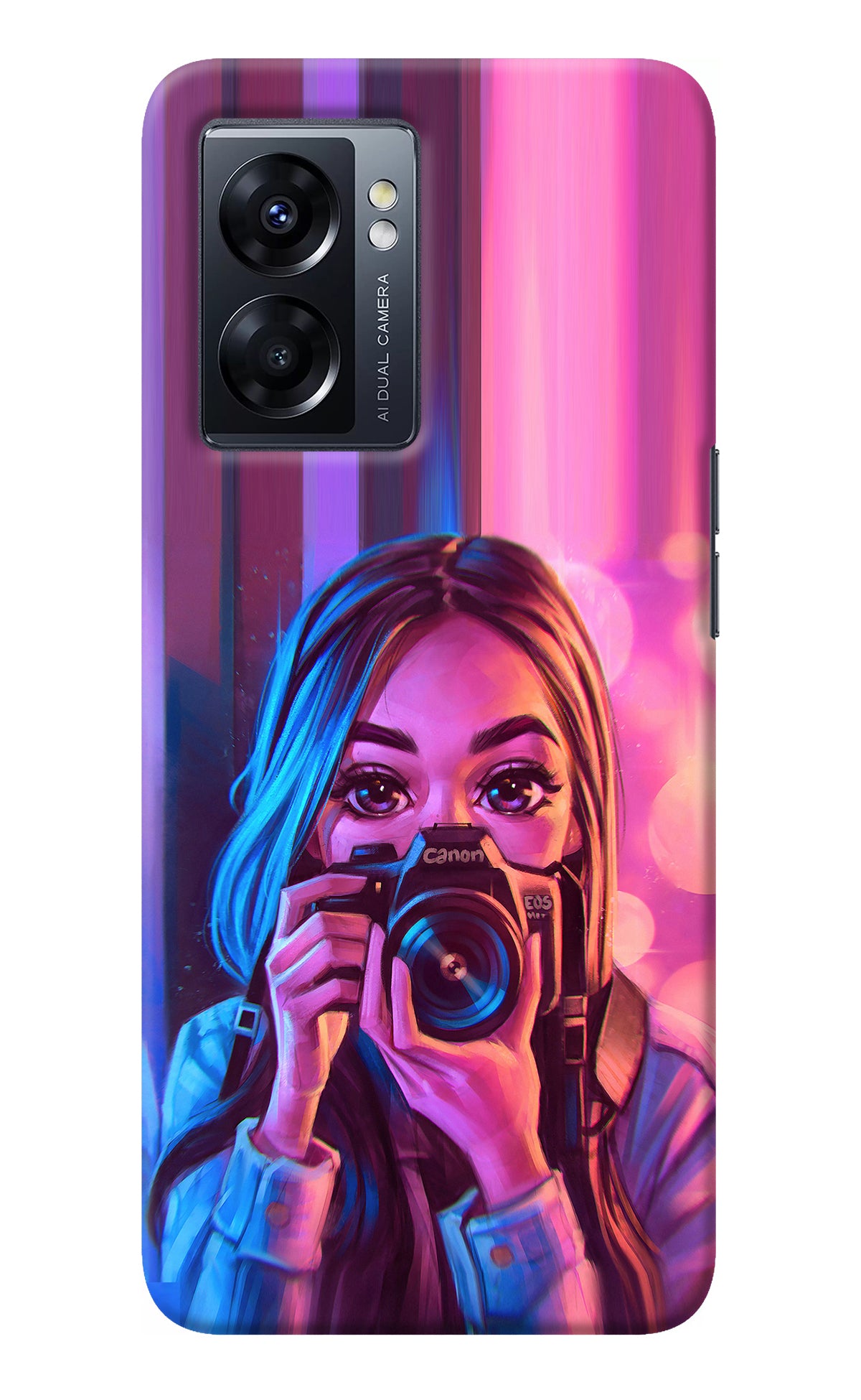 Girl Photographer Oppo K10 5G Back Cover