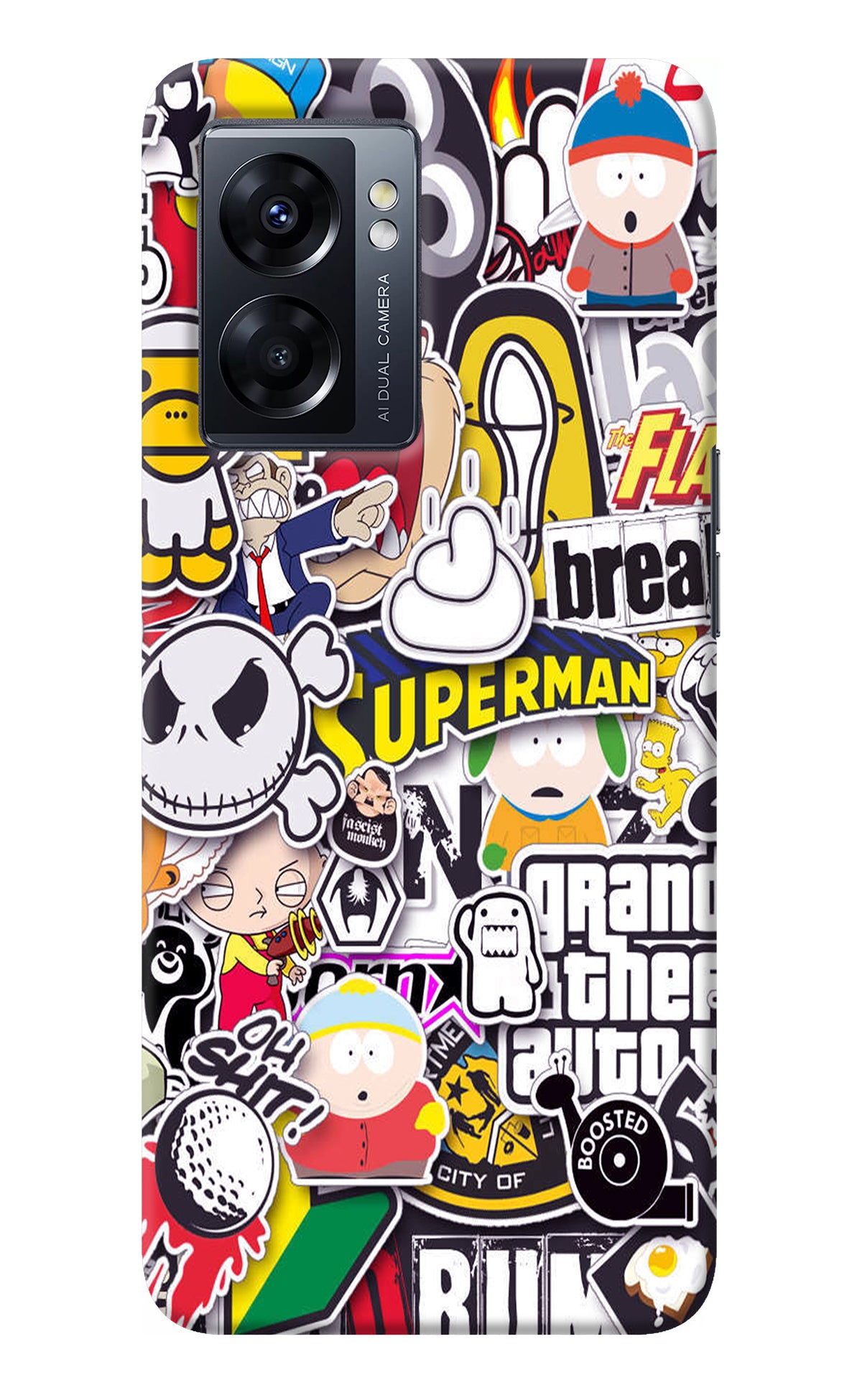 Sticker Bomb Oppo K10 5G Back Cover