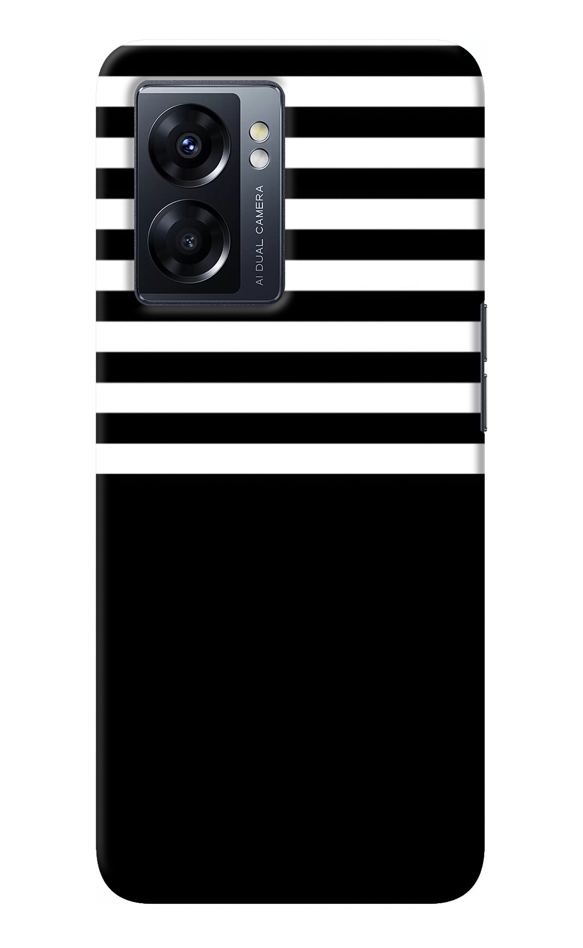 Black and White Print Oppo K10 5G Back Cover