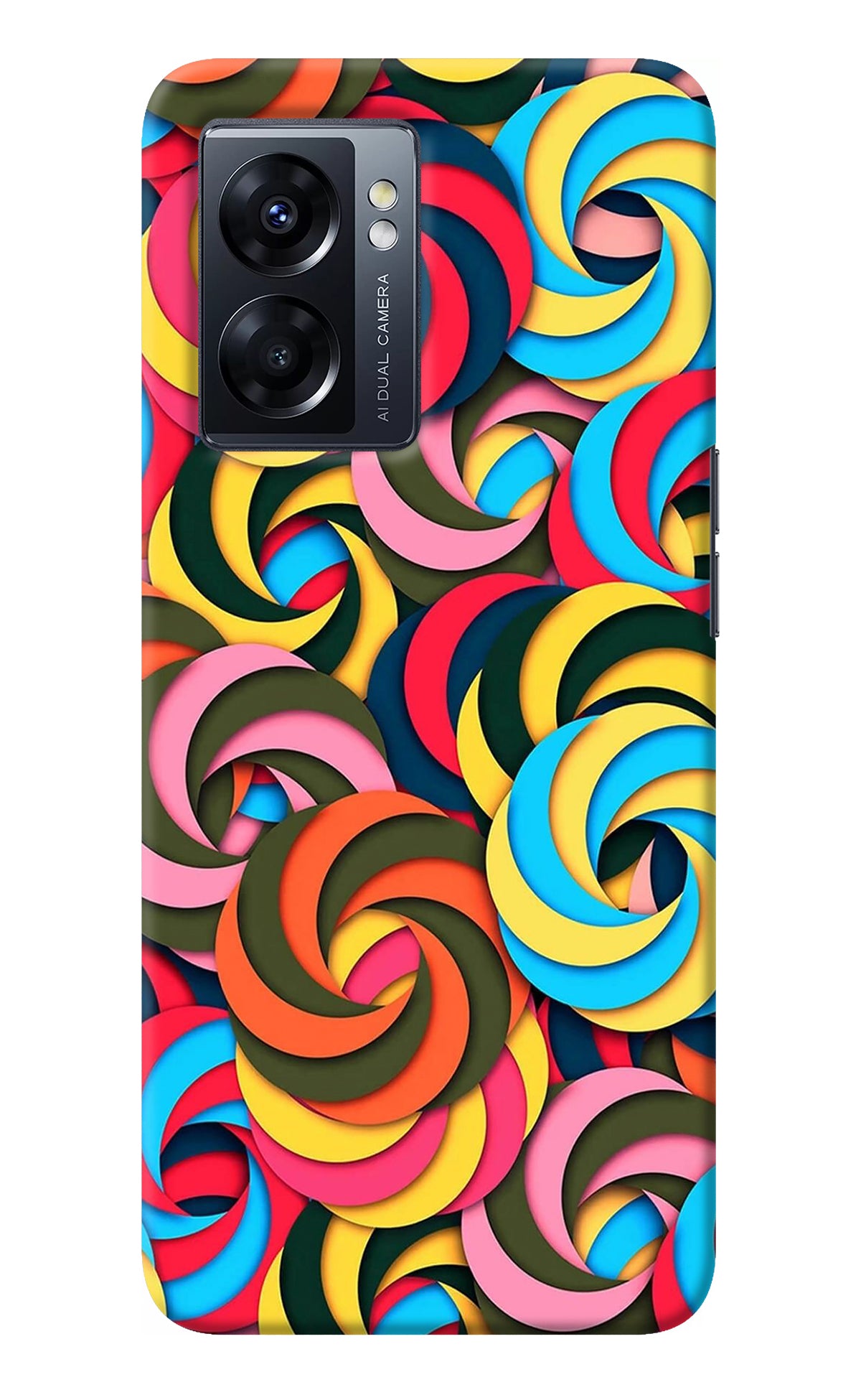 Spiral Pattern Oppo K10 5G Back Cover