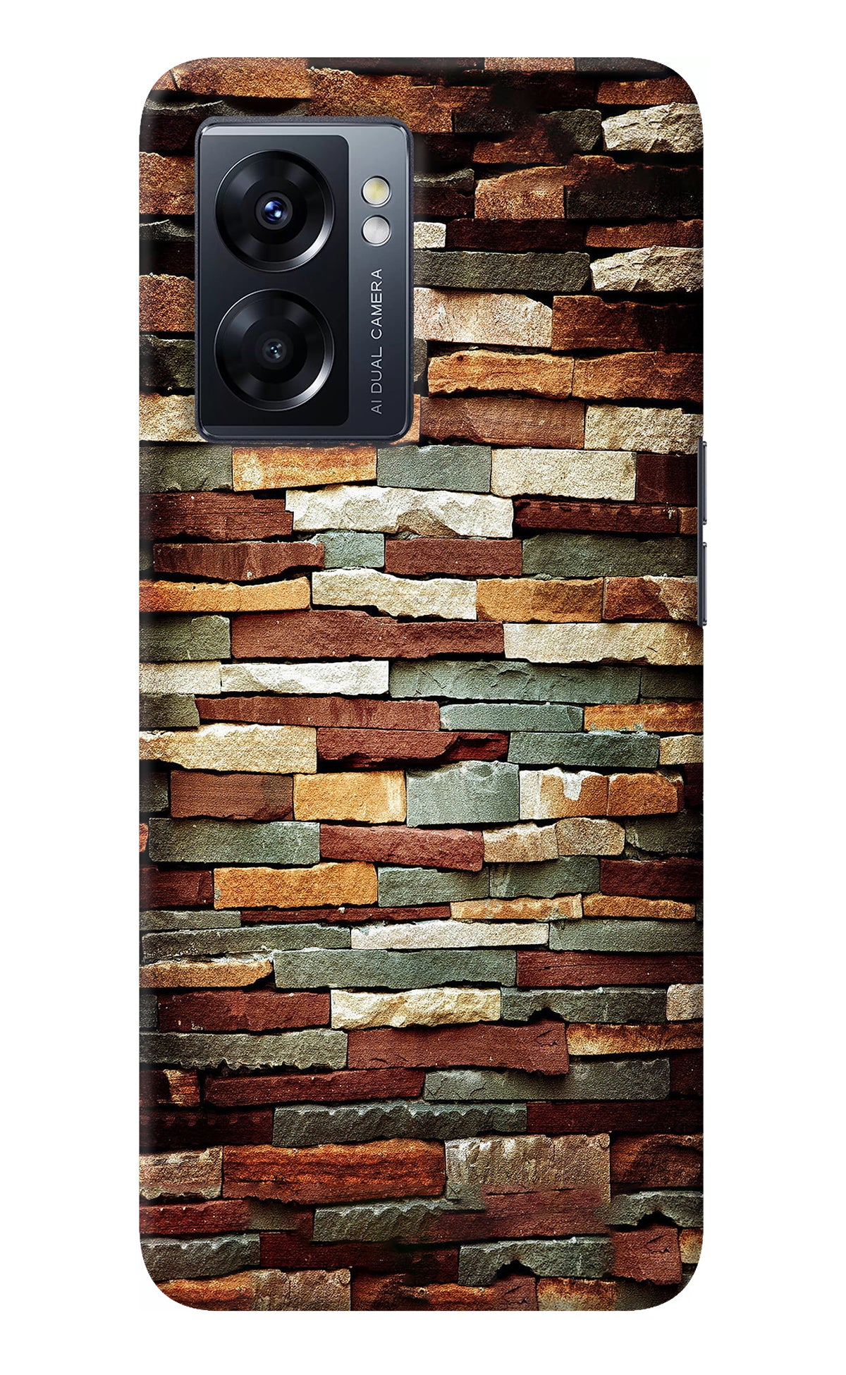 Bricks Pattern Oppo K10 5G Back Cover