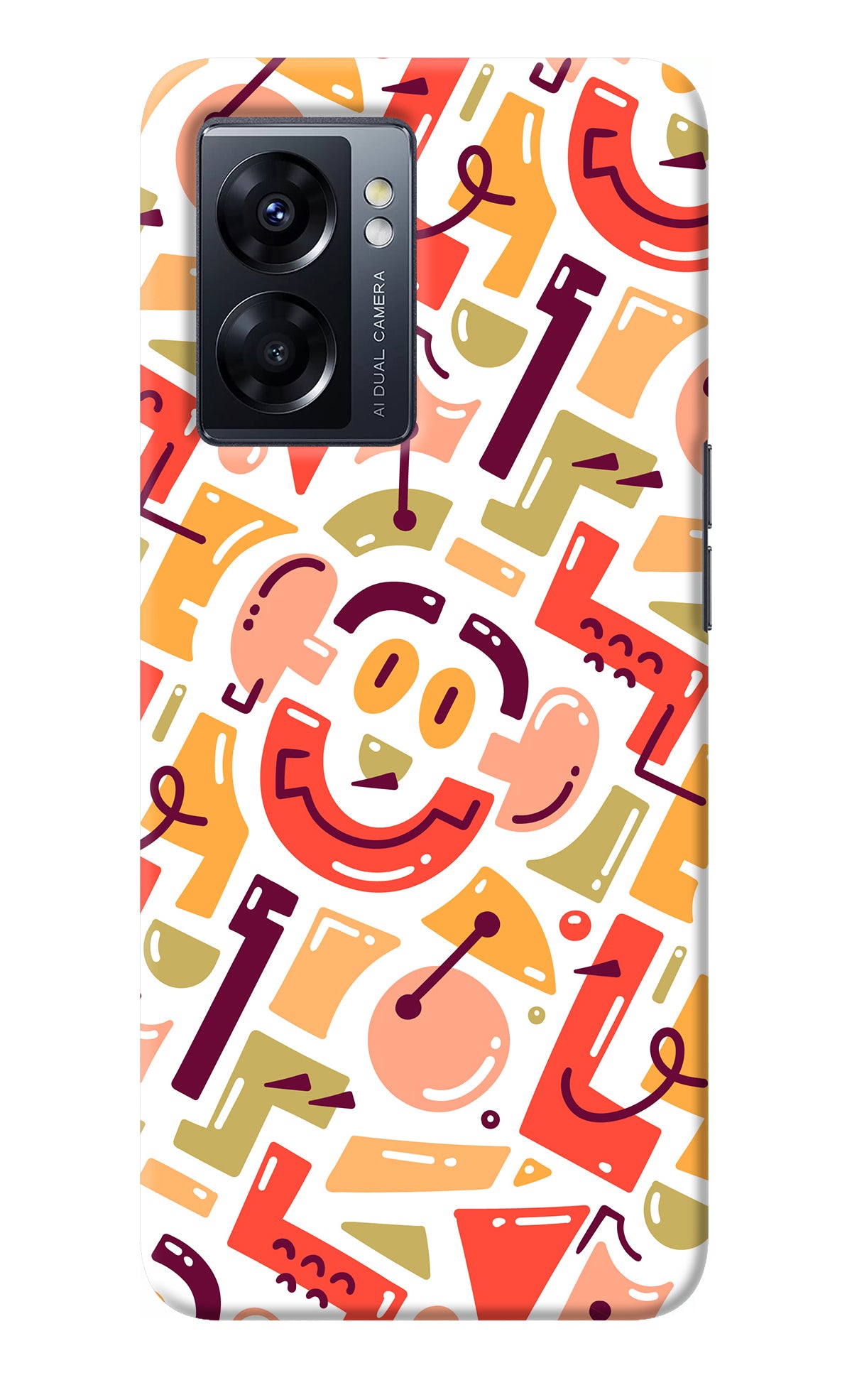 Doodle Pattern Oppo K10 5G Back Cover