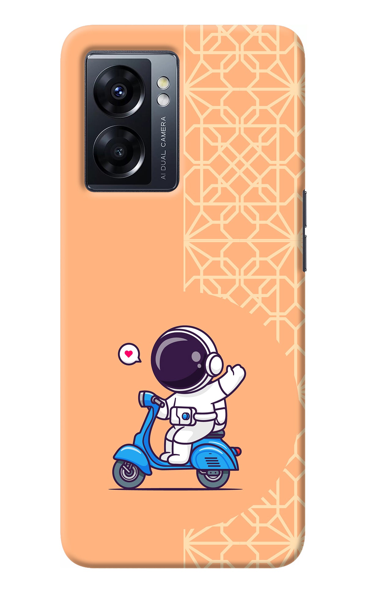 Cute Astronaut Riding Oppo K10 5G Back Cover