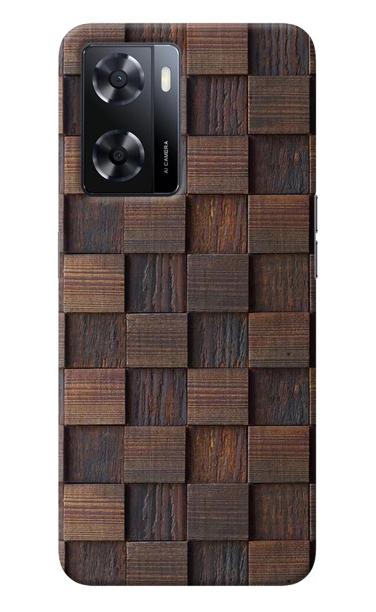 Wooden Cube Design Oppo A57 2022 Back Cover