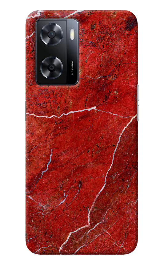 Red Marble Design Oppo A57 2022 Back Cover