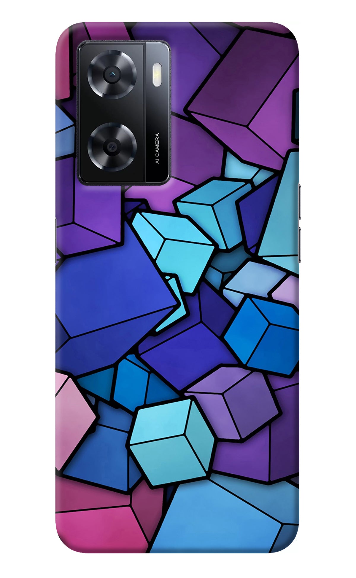 Cubic Abstract Oppo A57 2022 Back Cover