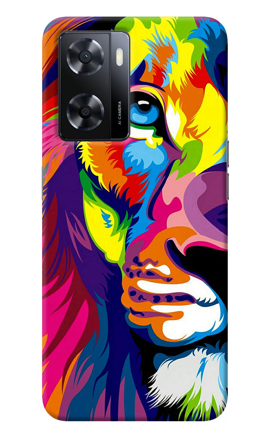 Lion Half Face Oppo A57 2022 Back Cover