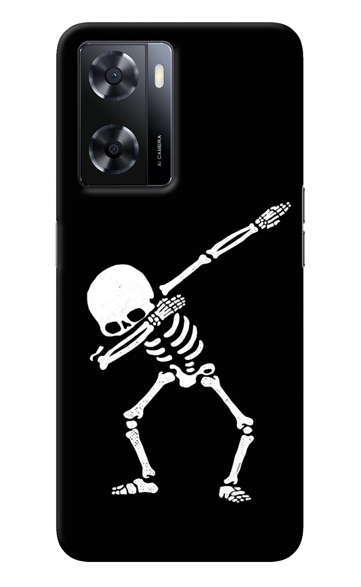 Dabbing Skeleton Art Oppo A57 2022 Back Cover