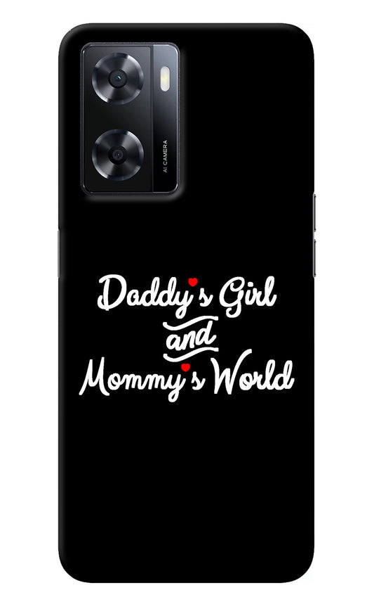 Daddy's Girl and Mommy's World Oppo A57 2022 Back Cover