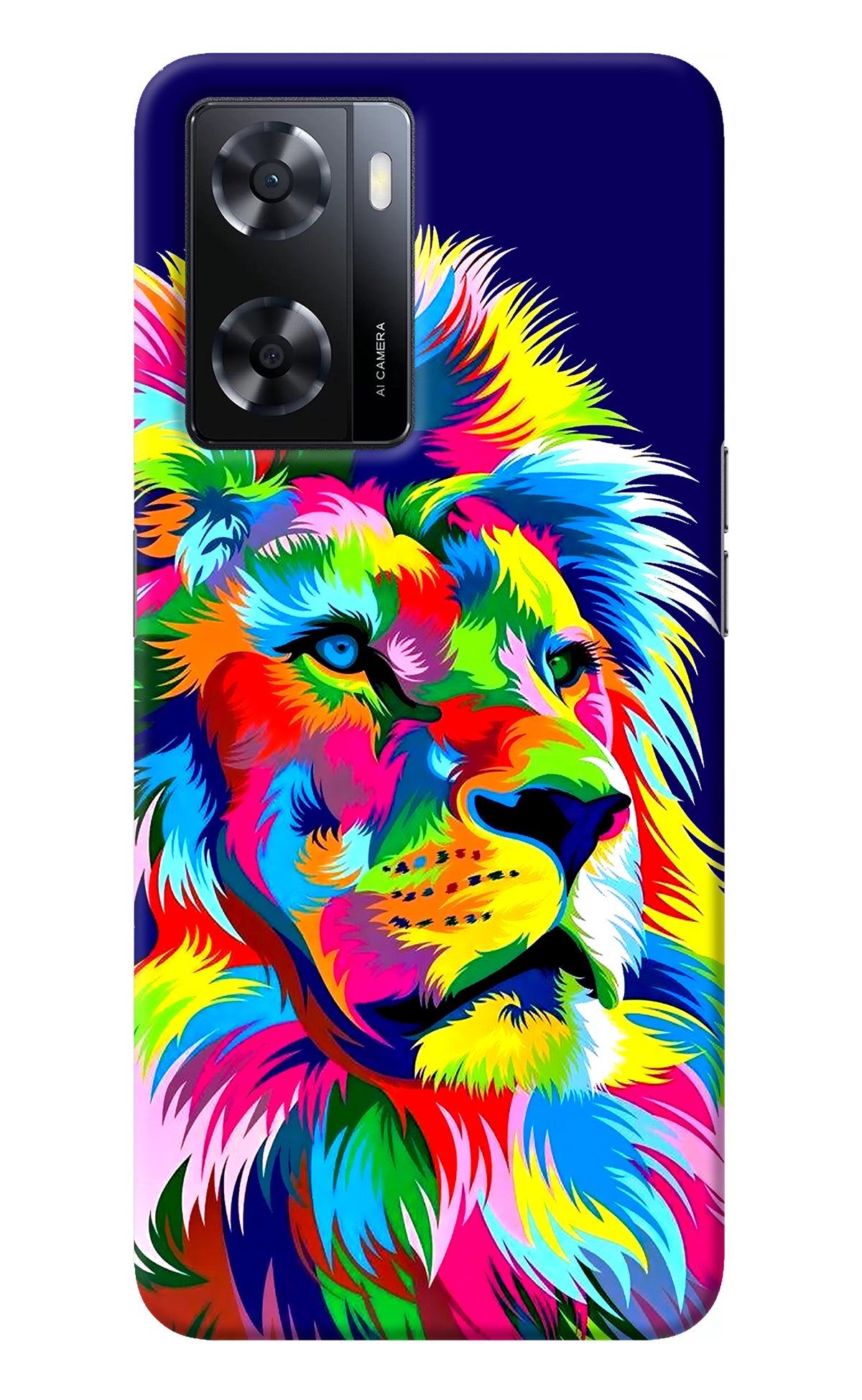 Vector Art Lion Oppo A57 2022 Back Cover