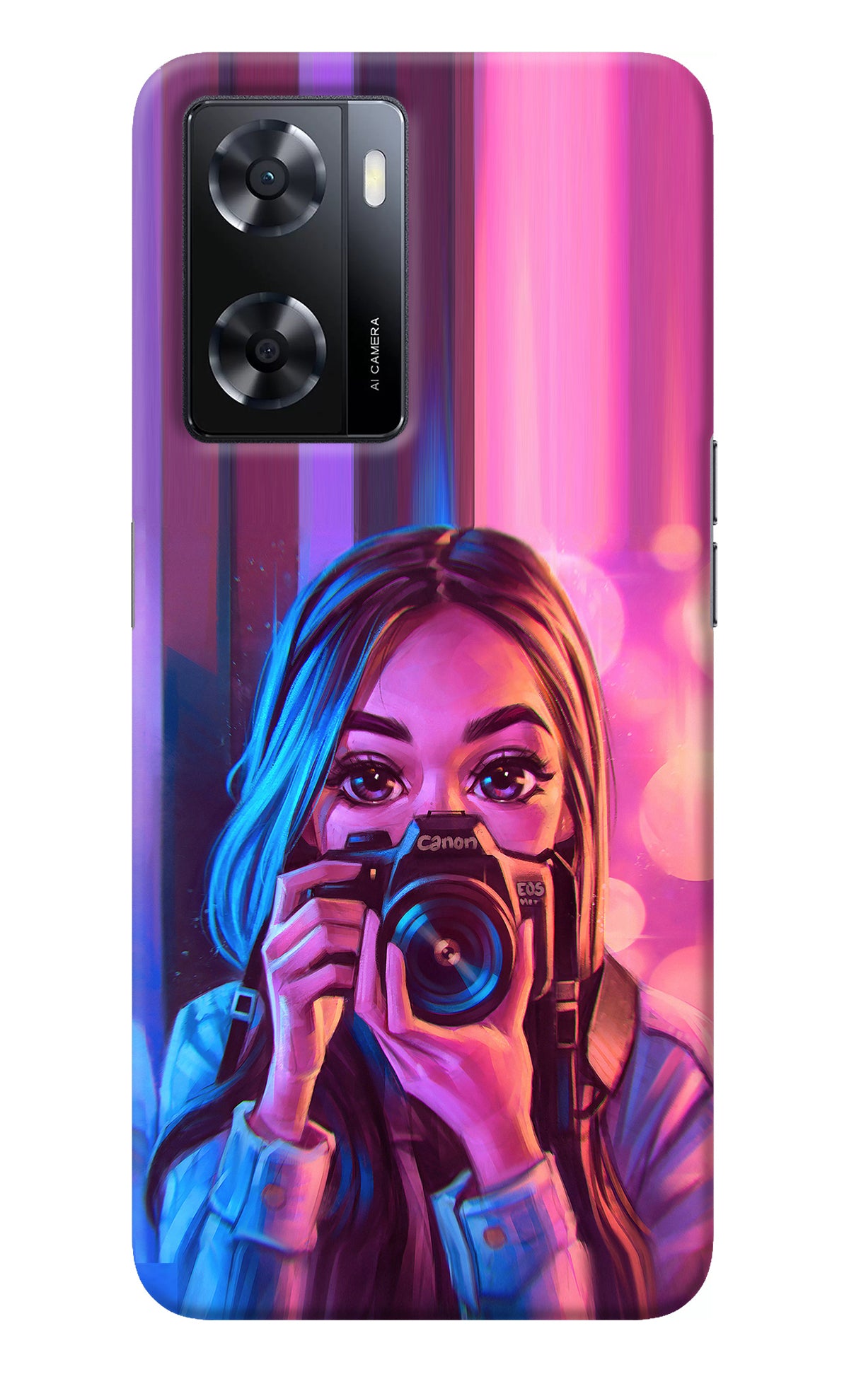 Girl Photographer Oppo A57 2022 Back Cover