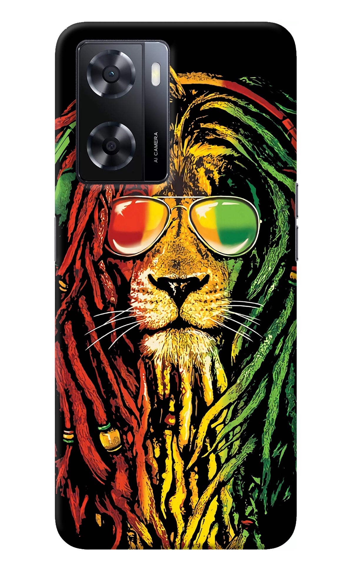 Rasta Lion Oppo A57 2022 Back Cover