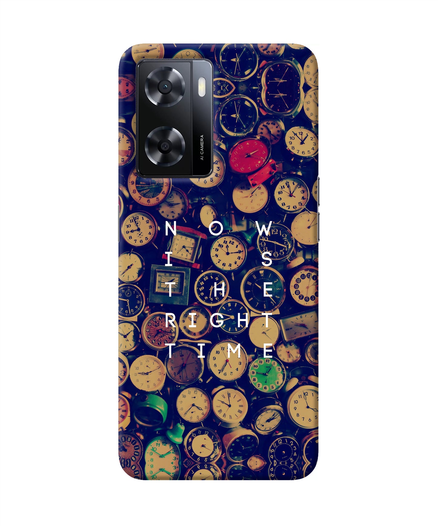 Now is the Right Time Quote Oppo A57 2022 Back Cover