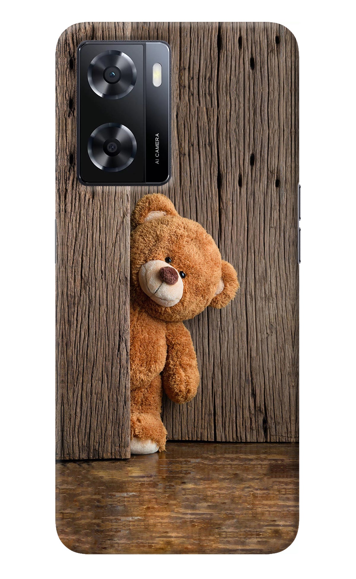 Teddy Wooden Oppo A57 2022 Back Cover