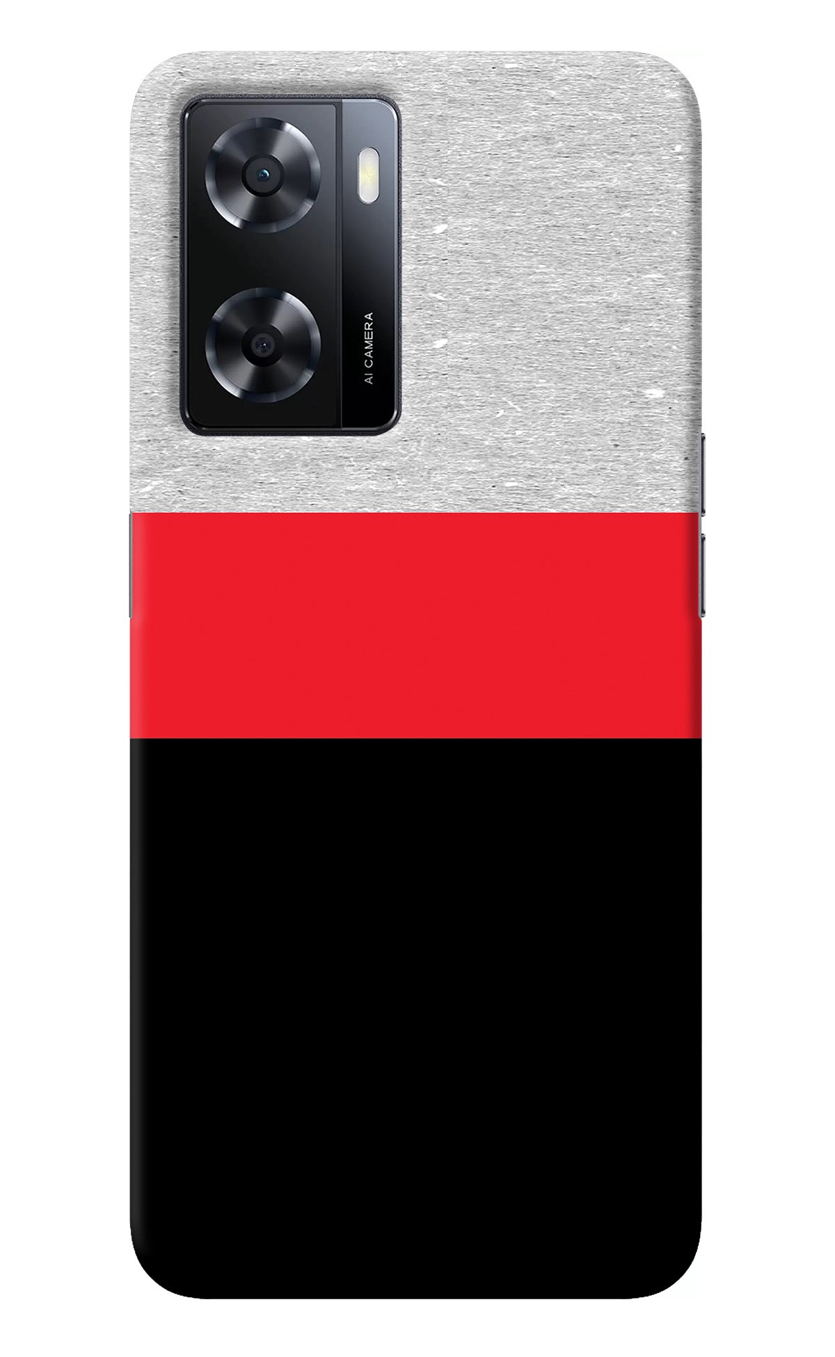 Tri Color Pattern Oppo A57 2022 Back Cover